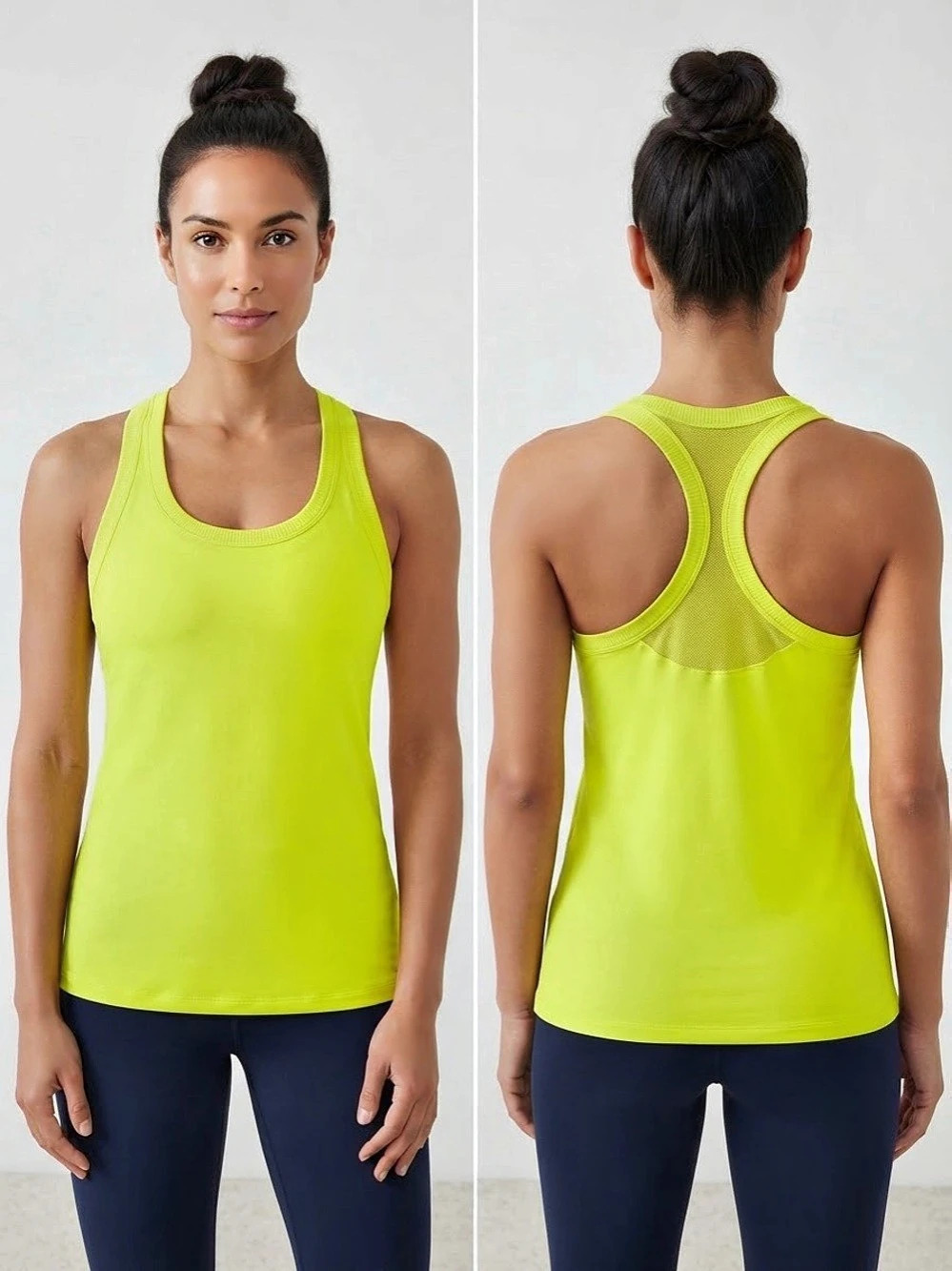 Athleta Racerback Athletic Tank in Yellow Size Medium Like New
